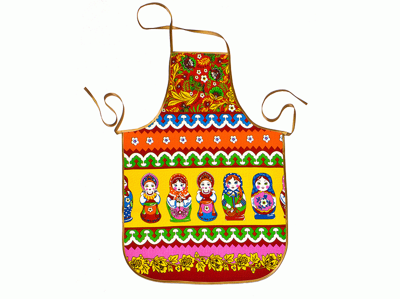 Матрешка в фартуке рисунок