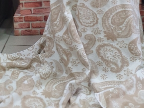 Одеяло байковое 170*205 жаккард  "Ярмарка" цв беж (Россия ВВТ)