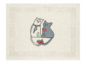 24С26-ШР/р.п. 46*60 Полотенце "Коты 2" цв. 1 рис. 1021