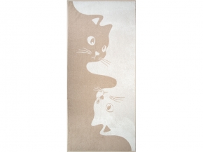 6с102.511ж2 Инь-ян-коты(лен3) Полотенце махровое 67х150см