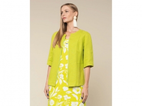 23С211-ШР/039/ст 1139/0 Жакет женский, 164-108-114 желто-зелёный