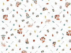 12с12 Фланель набивная  175~5 г/м2 грунт рис.793/3п Лесная история, 90см