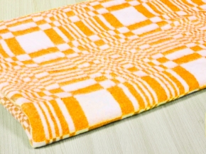 Одеяло байковое 90*100 "Клетка" цв. оранж