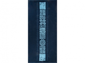 6с102.411ж1 Фреска (темно-синий4) Полотенце махровое 67х150см