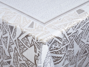 Д221АБ/кор. СКАТЕРТЬ ДЕКОРАТИВНАЯ 2775  бел.с яр-серым 2.35 м*1.60 м рис. Д221АБ