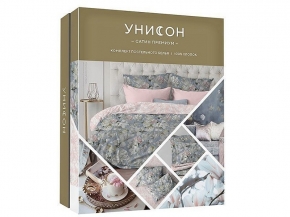 КПБ евро сатин "Унисон" (70х70) рис. 24255-1/15218-73 Freya