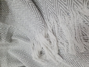 ПБ-400 Плед байковый  150*210 жаккард  "Скандинавский"  цв св.серый