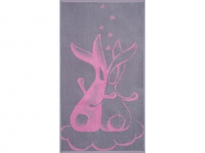 6с103.412ж1 Парочка-кролики (розовый2) Полотенце махровое 50х90см