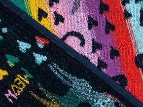 6с102.411ж1 Грация (темно-синяя радужка) Полотенце махровое 67х150см