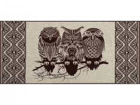 6с102.411ж1 Совушки (шоколад) Полотенце махровое 67х150см