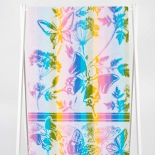 6с102.411ж1 Бабочки (белая радужка) Полотенце махровое 67х150см