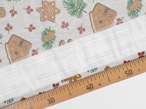 Ш/Лн/5153/1П 1807-0 20ШС70-1-КВ Комплект штор 270*150 - 2 шт. "Рождественские пряники"