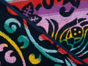 6с102.411ж1 Plaza (темно-синяя радужка) Полотенце махровое 67х150см