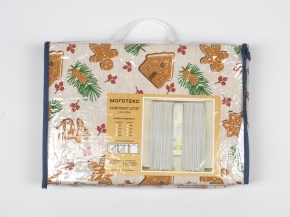 Ш/Лн/5153/1П 1807-0 20ШС70-1-КВ Комплект штор 270*150 - 2 шт. "Рождественские пряники"