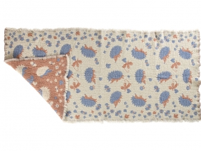 20С211-ШР/у. 130*60 Полотенце "Ежики" рис. 726 цв. 3 небесный с оранж