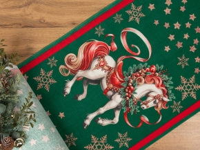 Вафельное полотно набивное арт 60 рис 29403/1 Сказочный конь, 50см