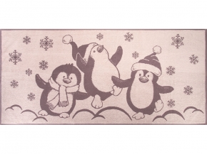 6с102.411ж1 Пингвины(т.с.мальв1) Полотенце махровое 67х150см