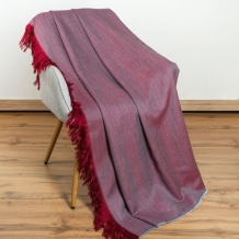 25СП196С-ДЯ Плед п/ш декоративный в/рул 160*220 "Гладь" цв. бордо (9-5)