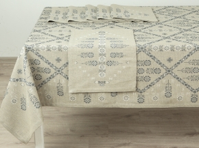 24С63-ШР/уп.кор. Комплект столовый 140*210 "Птушкi-кветкi" рис. 124 цв. 1