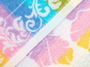 6с104.411ж1 Ольга (белая радужка) Полотенце махровое 67х40см