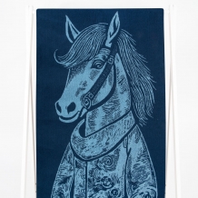 6с102.411ж1 Конь в пальто(джинс) Полотенце махровое 67х150см