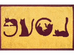 1с105.413ж1 LOVE-кот(кр.дерево1) Полотенце махровое 50х30 см