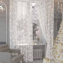 К455С КОМПЛЕКТ ШТОР белый 1.45 м*2.50 м