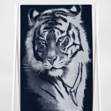 6с102.411ж1 Тигр талисман (темно-синий2) Полотенце махровое 67х150см