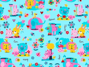 12с12 Фланель набивная 175~5 г/м2 грунт рис.736/5п Африка, 90см