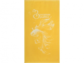6с103.412ж1 Золотая рыбка(т.желтый4) Полотенце махровое 50х90см