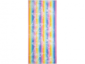 6с102.411ж1 Бабочки и цветы(бел.радужка) Полотенце махровое 67х150см