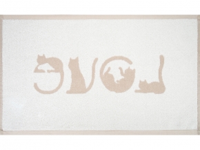 6с104.511ж2 Love-кот(лен3) Полотенце махровое 67х40см