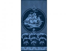 6с102.413ж1 Пляжное (темно-синий6) Полотенце махровое 81х160см