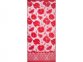 6с102.411ж1 Маковка (красный3) Полотенце махровое 67х150см