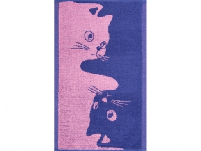 1с105.413ж1 Инь-ян-коты(пурпурн3) Полотенце махровое 50х30 см