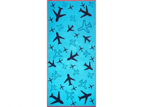 6с102.411ж1 Самолеты(3-бир-т.син) Полотенце махровое 67х150см