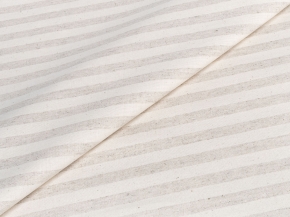 Ткань полульняная арт. ЛС(1*1)_80/20_150/150 полоска натуральная (1*1), 150см