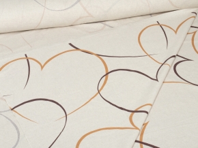 Ткань бельевая арт.17с-3ЯК п/лен набивной лен 30 хл.70 пл.145г рис. Сердечки, 220см