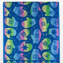 6с103.412ж1 Варежки (синяя радужка) Полотенце махровое 50х90см