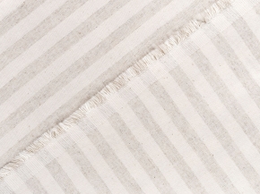 Ткань полульняная арт. ЛС(1*1)_80/20_150/150 полоска натуральная (1*1), 150см