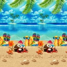 Вафельное полотно рис. 10992/1 Отпуск, 150см