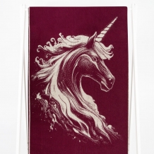 6с102.411ж1 Огненный единорог(кр.дерево1) Полотенце махровое 67х150см