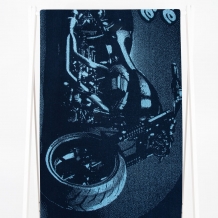 6с102.411ж1 Bike life (темно-синий4) Полотенце махровое 67х150см