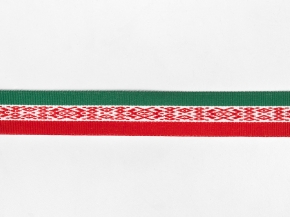 25мм. 91563/25 ЛЕНТА СУВЕНИРНАЯ красн, бел, зелен*1893, 25мм (рул.25м)