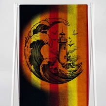 6с102.413ж1 Маячок (СН1 т.синий) Полотенце махровое 81х160см