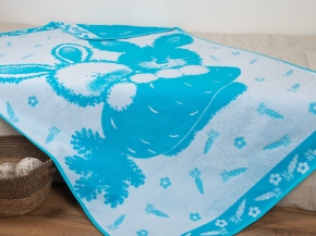 5с081.400.1 Зайки (Бирюза10) Плед 103х160 см