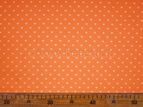 Ткань бельевая арт 175448 п/лен отб. набивной рис 64-17/3 Сердечки на оранжевом, шир 150см