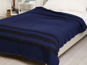 Одеяло п/шерсть 70% "А" 140*205  пл 400 цв темно-синий
