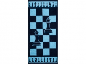 6с102.411ж1 Шахматы (темно-синий4) Полотенце махровое 67х150см