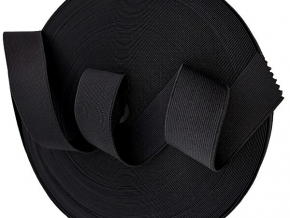 50мм. Резинка ткацкая 50мм (30г/м) черная (рул.50м) арт.М